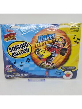 Disney Jr Mickey and The Roadster Racers Singing Balloon Happy Birthday 28 in